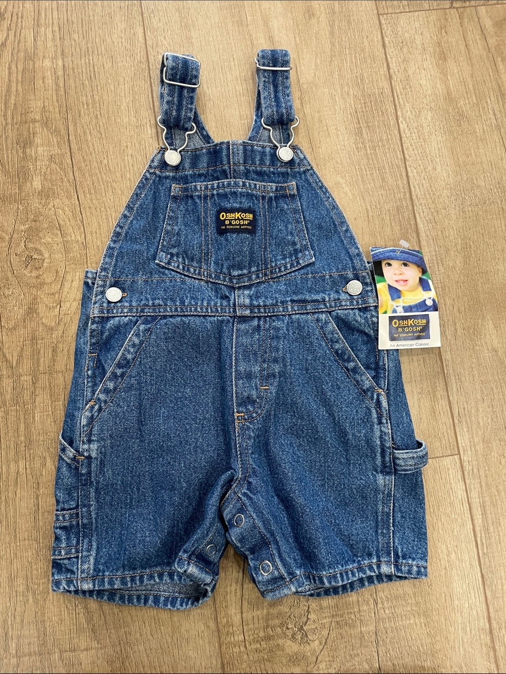OshKosh B'gosh Vintage Indigo Denim Shortall Overalls